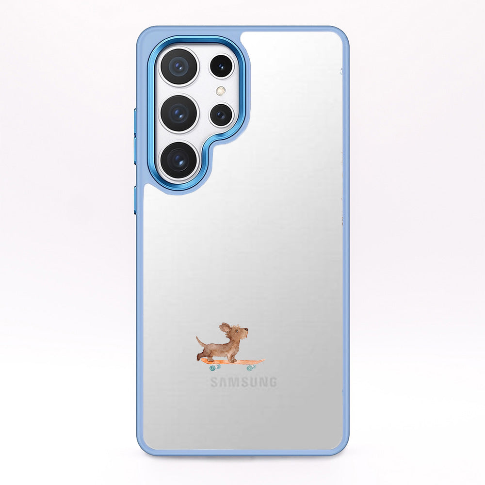 Samsung S24 Hülle - Skater Hund blau - "SkaterBoi" - nachhaltig