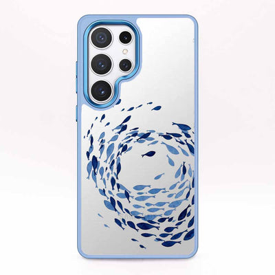 Samsung S25 Hülle - Schwarm blau - "Swarmin" - nachhaltig