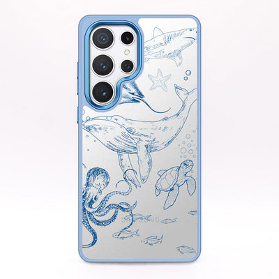 Samsung S25+ Hülle - Wal blau - "WhaleLife" nachhaltig