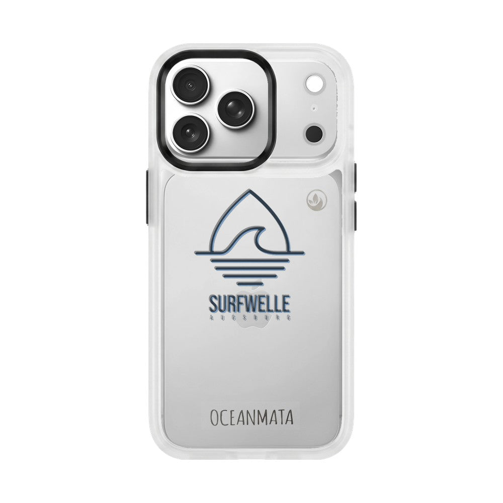 iPhone 17 Pro Max Case - Surf Wave Blue - "Surfwelle Augsburg" - Sustainable