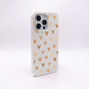 iPhone 16 Hülle - Herz weiß - "AutumnLove" - nachhaltig