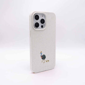 iPhone 17 Air Hülle - Cassowary weiß - "CassowaryStroll" - nachhaltig