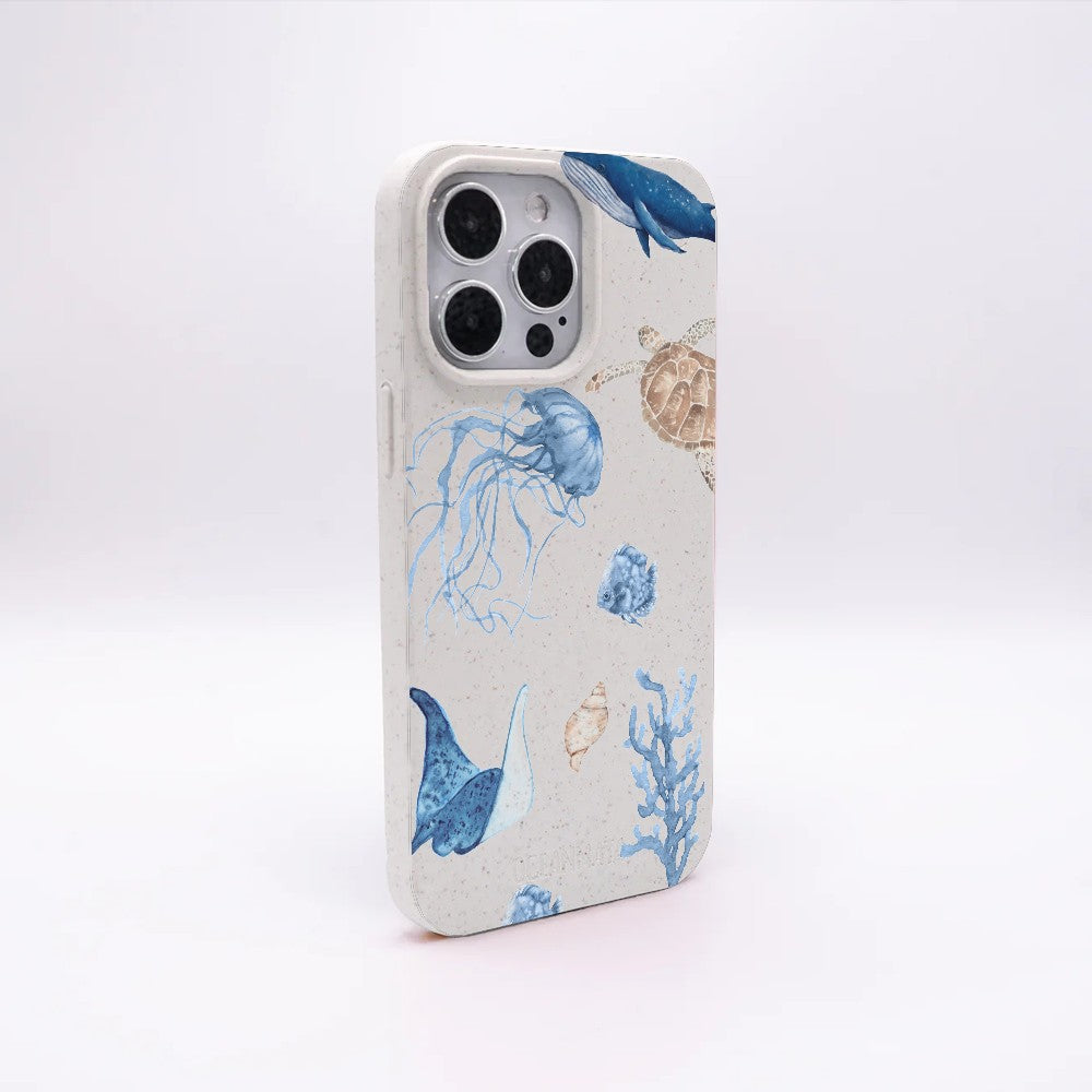 Biologisch abbaubare Handyhülle iPhone 14 pro Turtleandfriends — kompostierbar — Rückseite