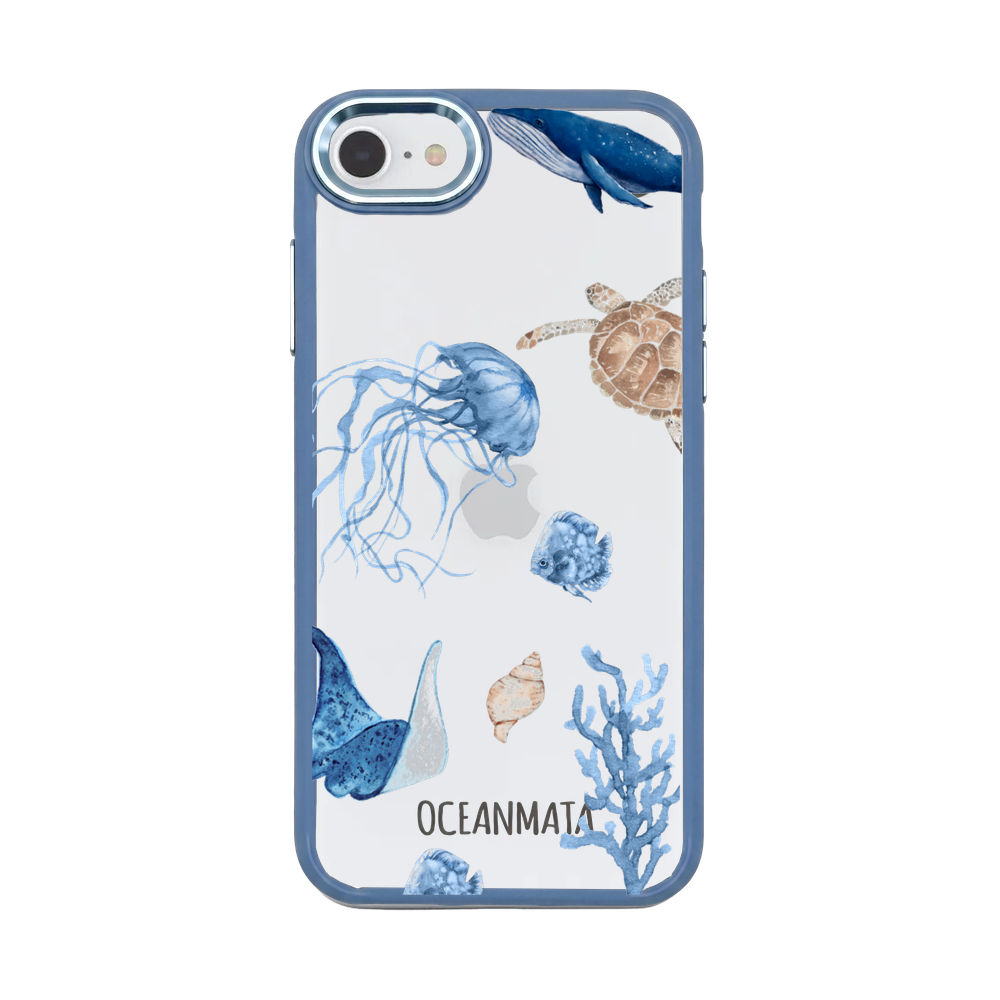iPhone SE/7/8 case - white turtle - "Turtle &amp; Friends" - sustainable