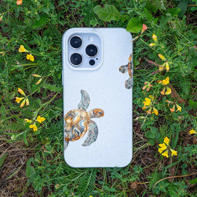 Biologisch abbaubare Handyhülle iPhone 15 Turtlegaze — kompostierbar — Bonus