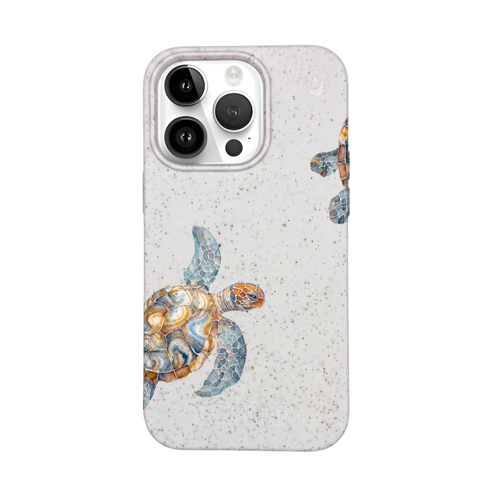 Biologisch abbaubare Handyhülle iPhone 14 pro Turtlegaze — kompostierbar — Vorderseite