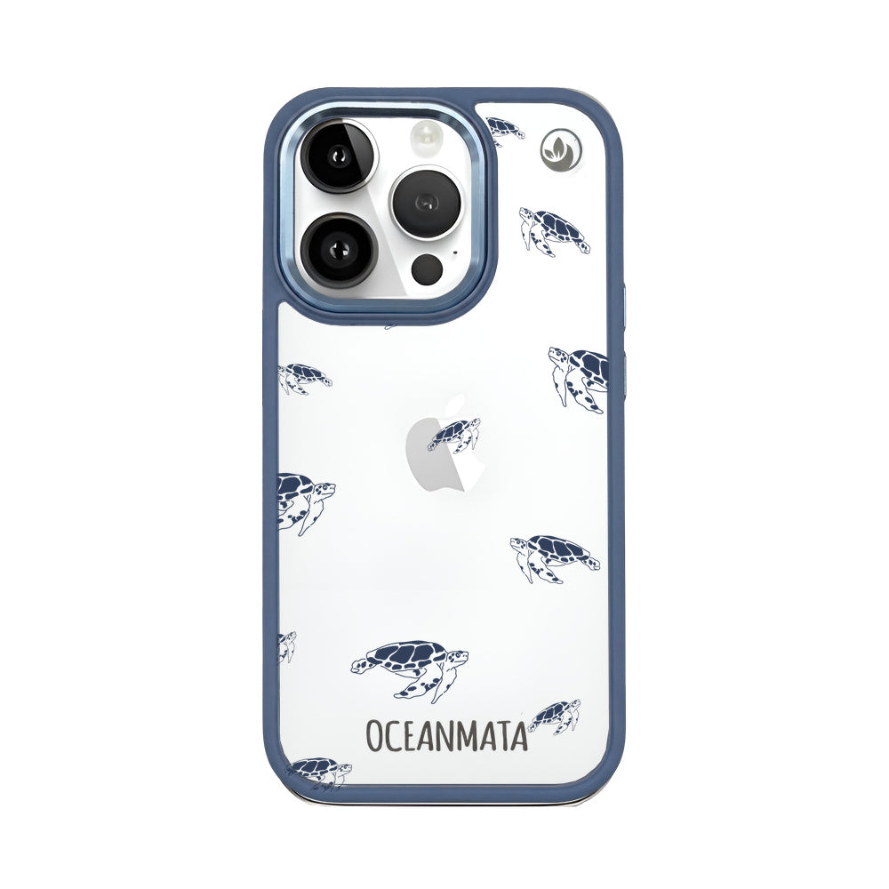 iPhone 14 pro case - turtles blue - "Turtlino" - sustainable