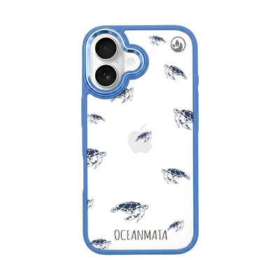 iPhone 16 hoesje - Turtles Blue - "Turtlino" - Duurzaam