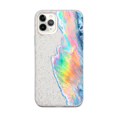 iPhone 11 Pro Case - Rainbow Wave White - "WaveOfPride" - sustainable