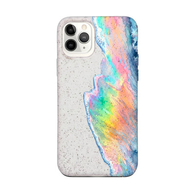 iPhone 11 Pro Case - Rainbow Wave White - "WaveOfPride" - sustainable