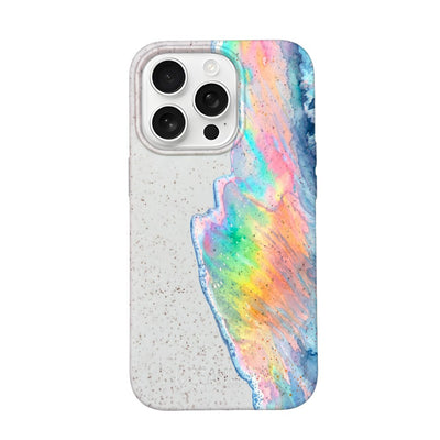 iPhone 16 Pro Max Case - Rainbow Wave White - "WaveOfPride" - Sustainable