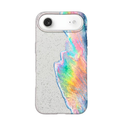 iPhone 17 Air Case - Rainbow Wave White - "WaveOfPride" - sustainable