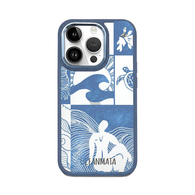 iPhone 14 pro max Hülle - Line Art Ocean - "Waves of Balance" - nachhaltig
