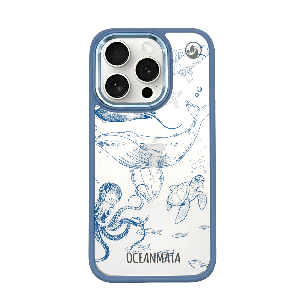 iPhone 15 pro max case - whale blue - "WhaleLife" sustainable