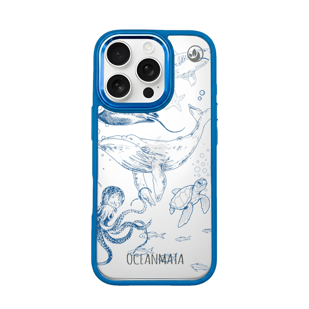 iPhone 16 pro max case - whale blue - "WhaleLife" sustainable