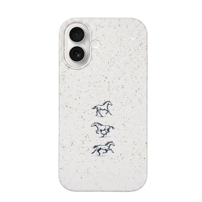iPhone 17 Hülle - Pferd weiß - "wild" - nachhaltig