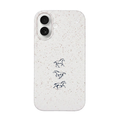 iPhone 17 Hülle - Pferd weiß - "wild" - nachhaltig