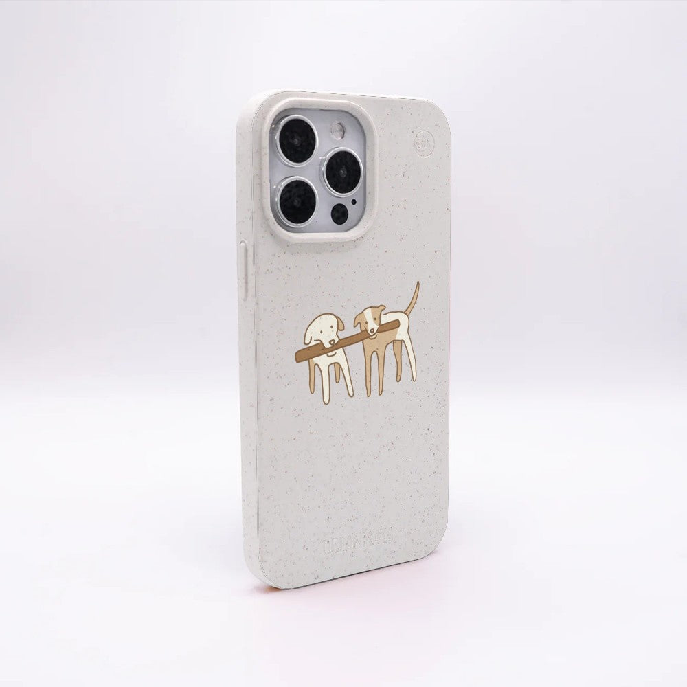 iPhone 11 Case - Dogs white - "Woof" - sustainable